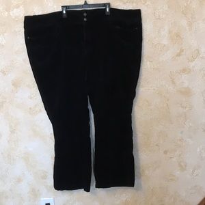 Plus size black corduroy pants.